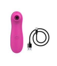Stimulateur de clitoris par vibrations sur membrane rechargeable USB rose 10 Vitesses De Voyage - ZK003CPNK
